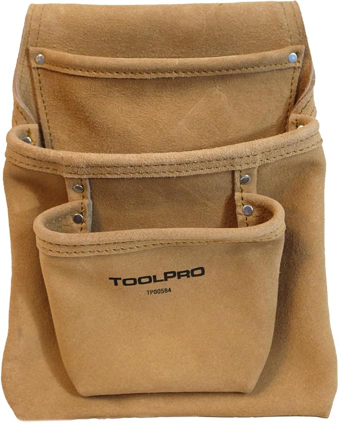 ToolPro Nail Pouch for Drywall Equipment, Pliers – for Construction, and DIY by ToolPro