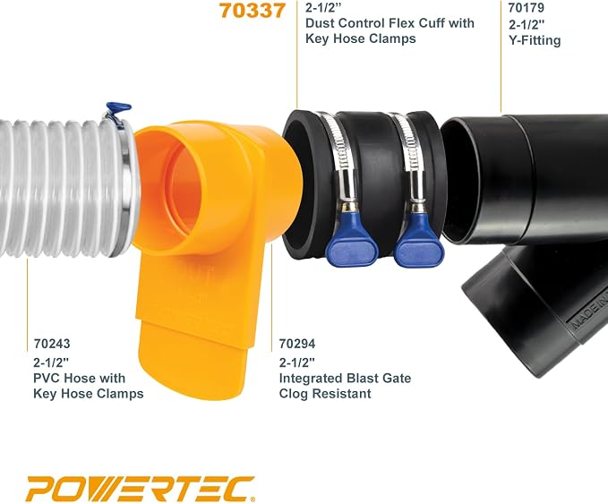 POWERTEC 70337 2-1/2" Dust Control Flex Cuff - Image 3