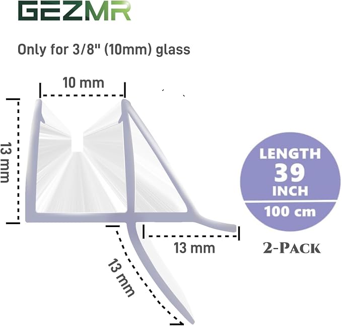 2-Pack Shower Door Bottom Seal - Image 2