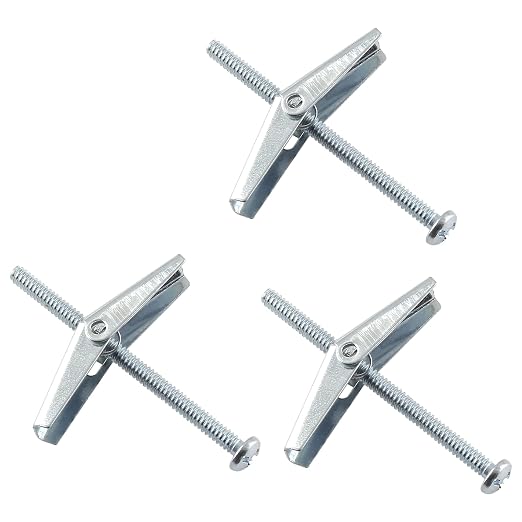 1/8 x 2 Inch Round Head Toggle Bolt and Wing Nut, Wall Anchor Bolts, Molly - Image 2