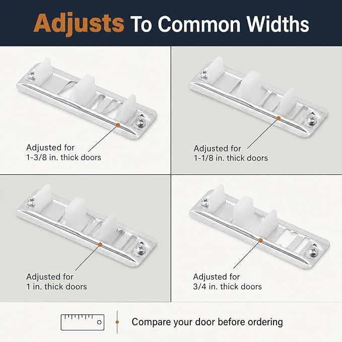 Prime-Line N 6560 Stamped Steel, Adjustable, Closet Door, Floor Guide | 2 Pack - Image 4