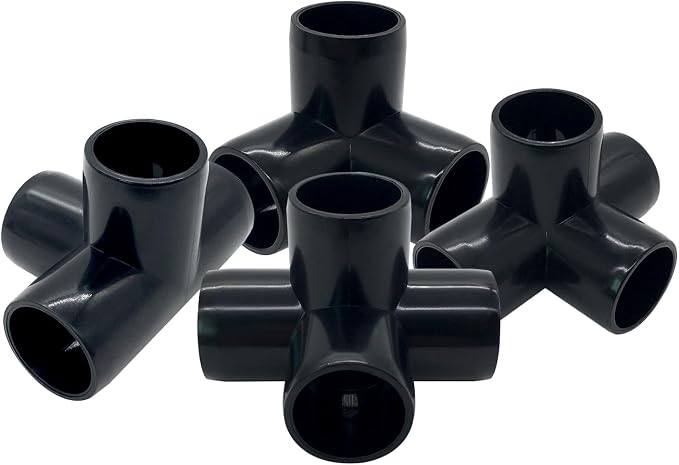 3/4" Tee PVC Fitting 4 Way Elbow Connector, Furniture Grade 90 Degree Elbow - Image 4