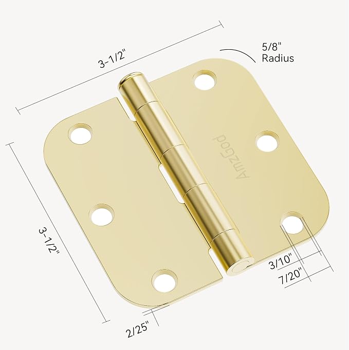 Door Hinges Polished Brass - Image 5