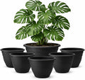 RooTrimmer 6 Pack 16 Inch Large Plant Pots Outdoor, Heavy Duty Plastic Planters by RooTrimmer