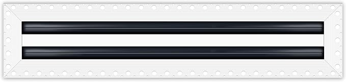 BUILDMART - 18x4 MUD-in Air Vent Cover - Drywall MUD in White Air Vent - MUD by TexasBuildmart