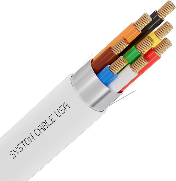 SYSTON 18/8 Fire Security Burglar Station Sound Alarm Control Cable Wire by SystonCableTechnology