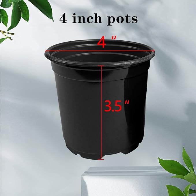RAOOKIF 100 Pack Nursery Pots, 4 5 6 Inch Nursery Pot - Image 2