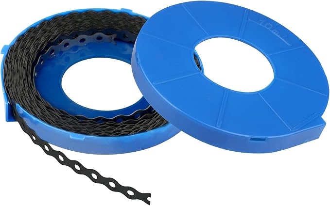 Black Perforated Metal Pipe Hanger Strap - Image 5