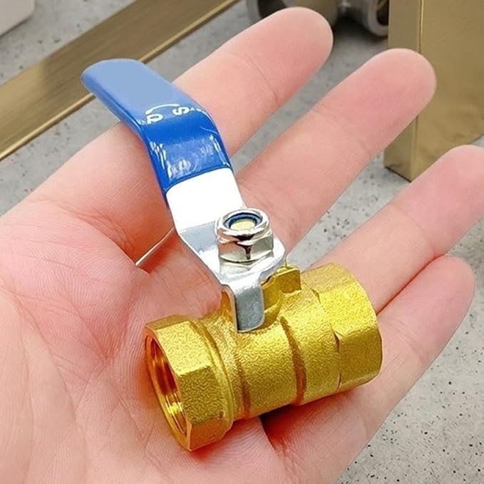 Brass Compression Ball Valve 1 Inch Water Shut Off Valve Inline Plumbing Ball - Image 5