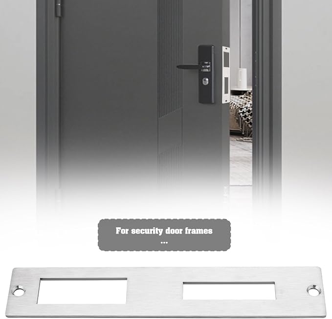 1Pc Door Flat Strike Plate Stainless Steel Plate 172mm x 33.7mm - Image 3