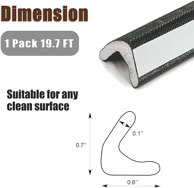 YZGJM Door Frame Adhesive Weather Stripping Seal Strip PU Foam, PE Cover - Image 6