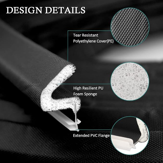 LSGCQ Kerf Weather Stripping for Door Seal Strip, 40 Ft, Front Door Seal Strip - Image 2