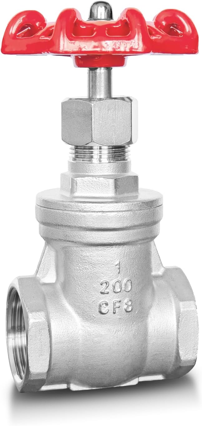 1" NPT Gate Valve, Heavy Duty, Stainless Steel, Female Thread, DN25 | Manual by SYWUWV