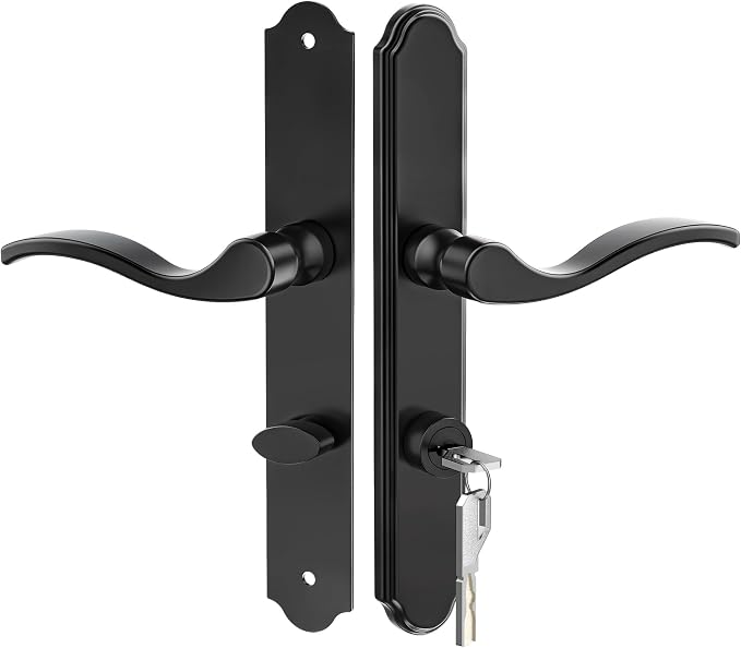Storm Door Handle Complete Set, Mortise Keyed Lever Mount Latch withDeadbolt | by ORBIVOLTA