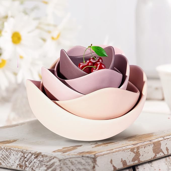 Notakia Salad Decorative Bowls Lotus Shaped Pasta Bowls Dishwasher Safe - Image 8