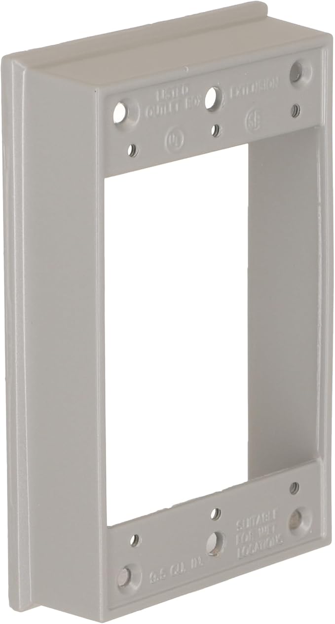 Hubbell-Raco 5406-0 Weatherproof Extension Box, 1 Gang, 18.3 Cu-in X 4-1/2 in L by BELL