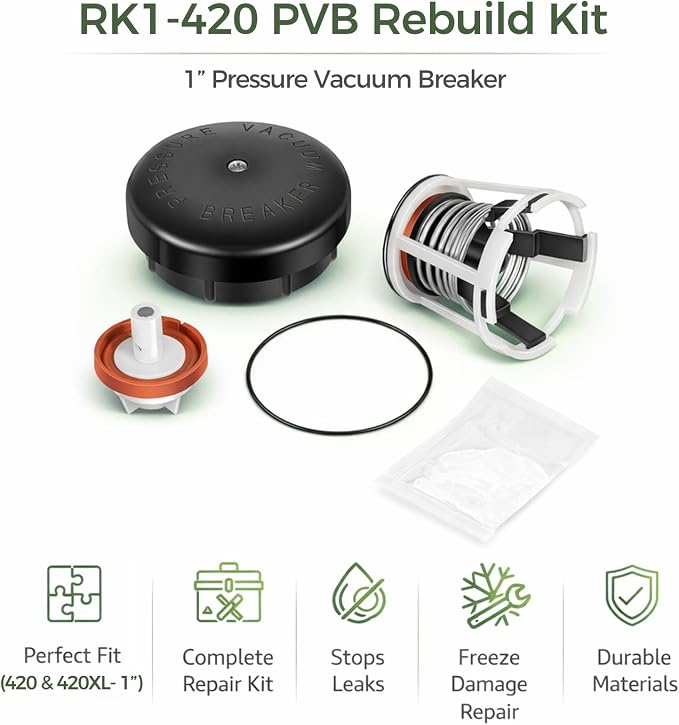 RK1-420 Repair Kit for Zurn Wilkins 420XL/420 Model 1" Pressure Vacuum Breaker - Image 5