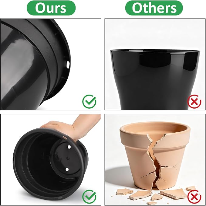 RooTrimmer 8 Inch Nursery Pots Set of 10 - Image 3