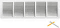 Fancat 30x8 Steel Return Air Grille, HVAC Vent Cover, 0.7cm Overall Depth by SmarterAirBetterLiving