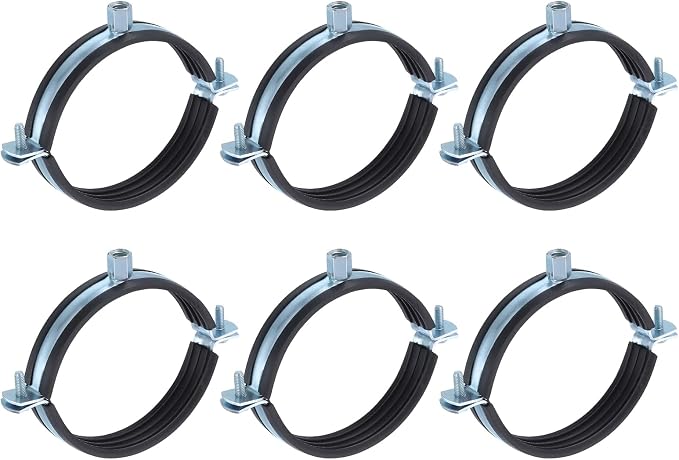 uxcell 6 Pcs Split Ring Pipe Hanger, 110mm/4.3inch Adjustable Pipe Bracket by uxcell