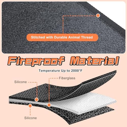 Fireplace Mat, Hearth Rug Fireproof, Fireplace Floor Mat, Fireproof Rug - Image 4