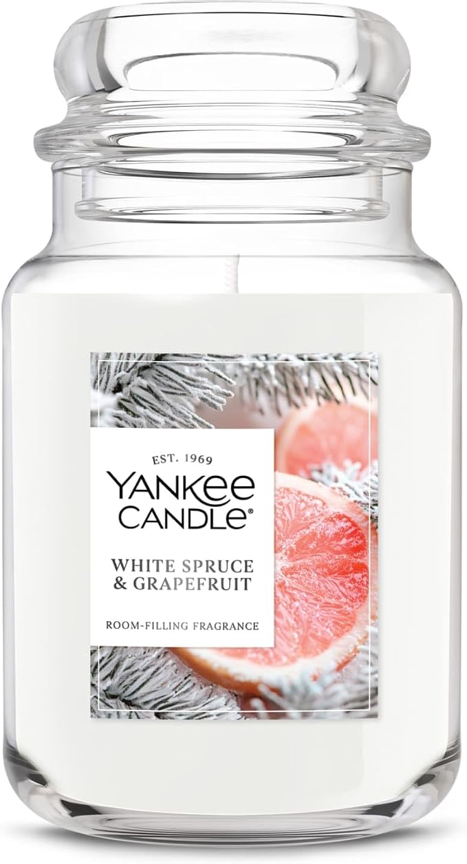 Yankee Candle White Spruce & Grapefruit Scented Candle, 22oz Large Jar by Unknown