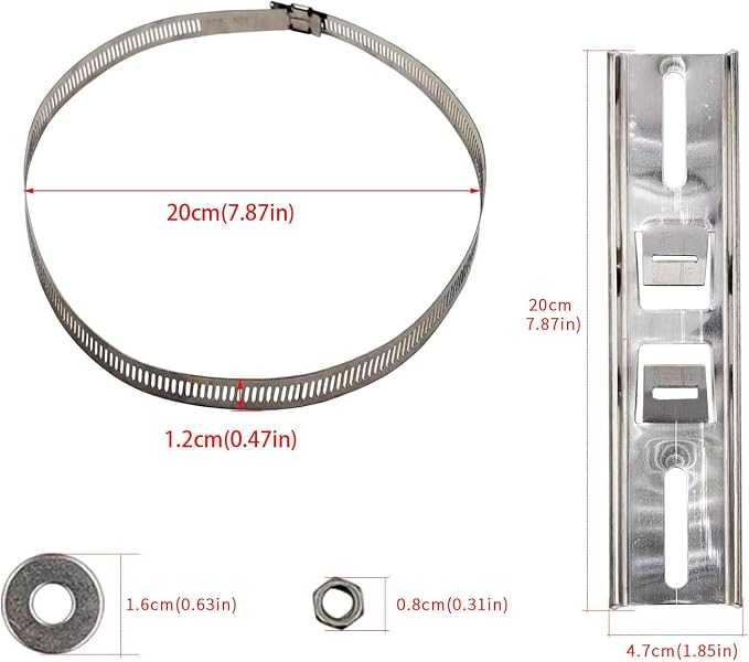 Sign Mounting Bracket, Pole Mounting Kits, 304 Stainless Steel Brackets - Image 2