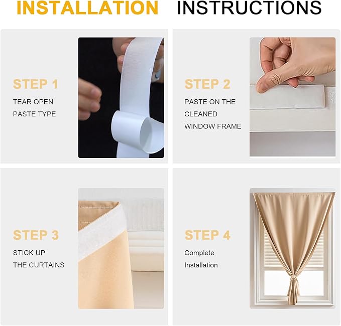 Magic Tape Blackout Curtains - Image 2