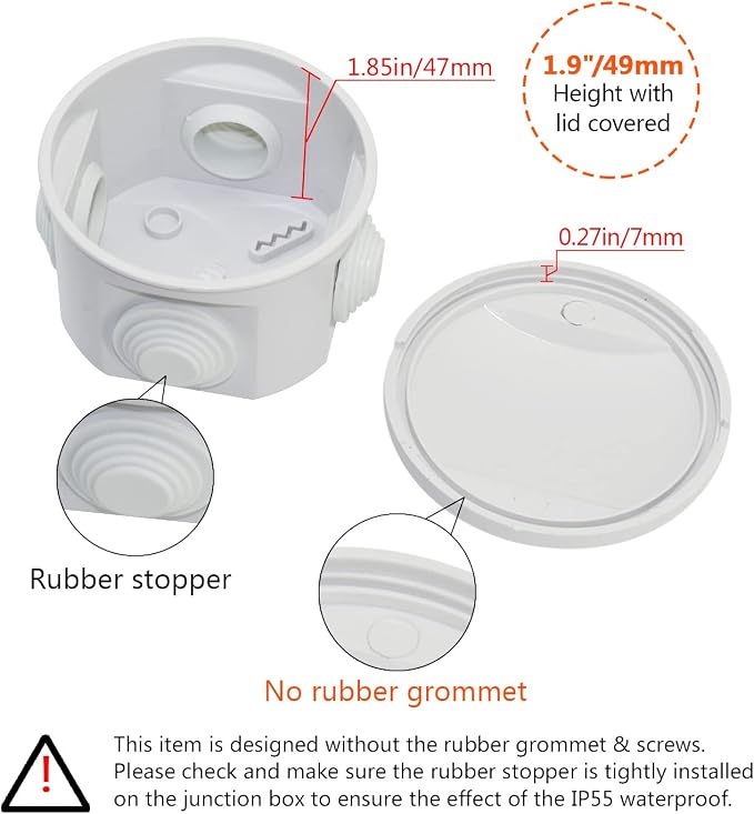 Junction Box, ABS Plastic IP55 Water Resistant and Dustproof, Universal - Image 4