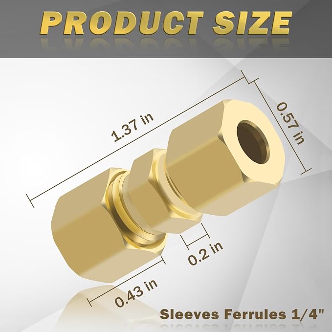 Brass Tube Pipe Compression Fitting - Image 2