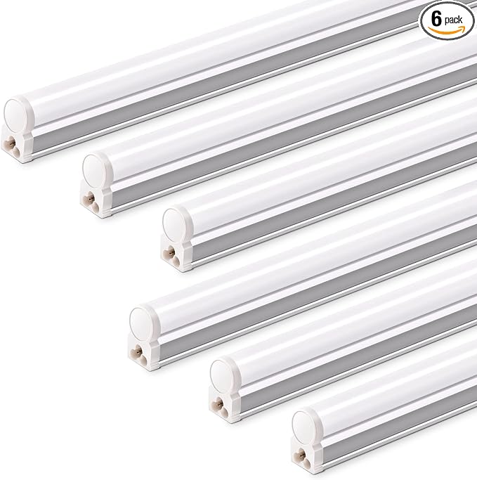 Barrina T5 LED Ceiling Light Fixtures, 6 Packs | Daylight White, Corded Electric by Barrina