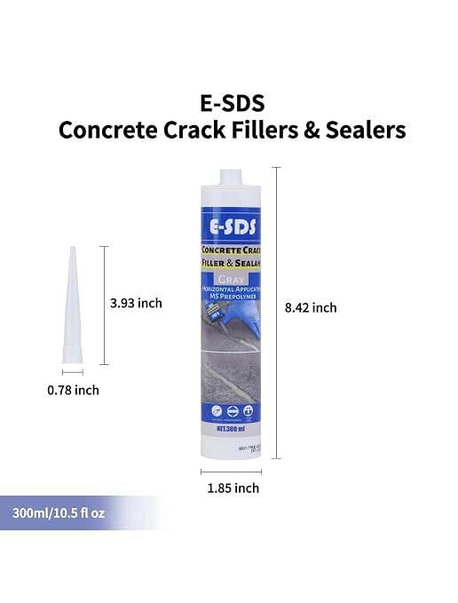 E-SDS Cement Crack Filler Self Leveling, Concrete Driveway Repair Sealant | - Image 3