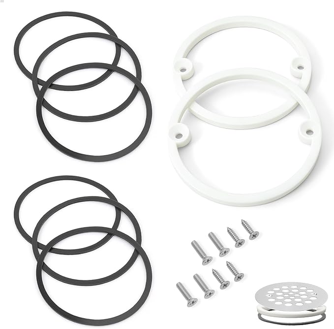 3-3/8" Shower Drain Height Extension Kit, Universal Shower Drain Extender | by Unknown