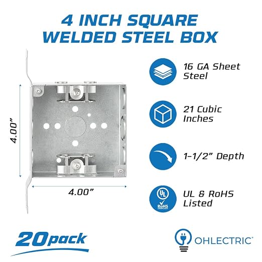 4" Square Welded Electrical Box - Image 2