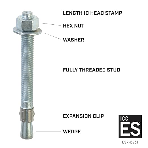 Red Head TruBolt 3/8 x 3 Heavy-Duty Wedge Concrete Anchors - Image 2