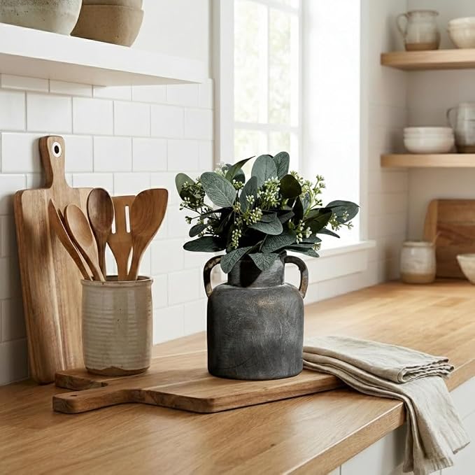 Emotionally Grounded Vase, Vaseking Ceramic Rustic Vase - Image 6