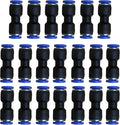 1/4 OD Pneumatic quick Connector Push to Connect fittings Straight Union/Coupler by ROZESAZZ