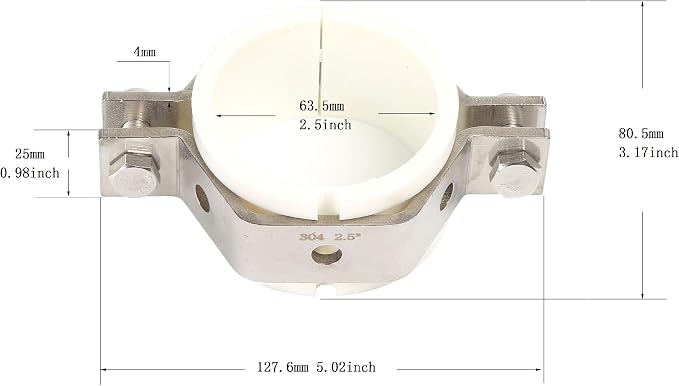 QiiMii 2.5" Hexagon Tube Hanger Stainless Steel SS304 - Image 6