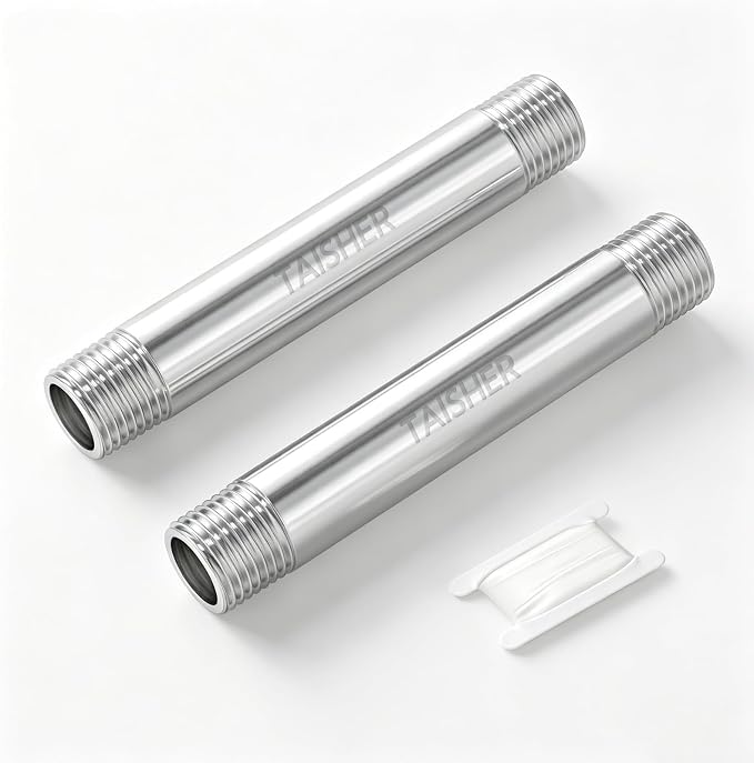 2pcs Thickened Nipple Cast Pipe 1/4" NPT Male by TAISHER