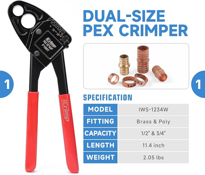 iCrimp ICP-1234AH PEX Crimping Tool Kit - Image 2