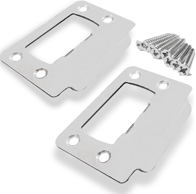 2-1/4" by 1-3/4" Door Latch Restorer Strike Plate by dttbgg