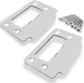 2-1/4" by 1-3/4" Door Latch Restorer Strike Plate by dttbgg