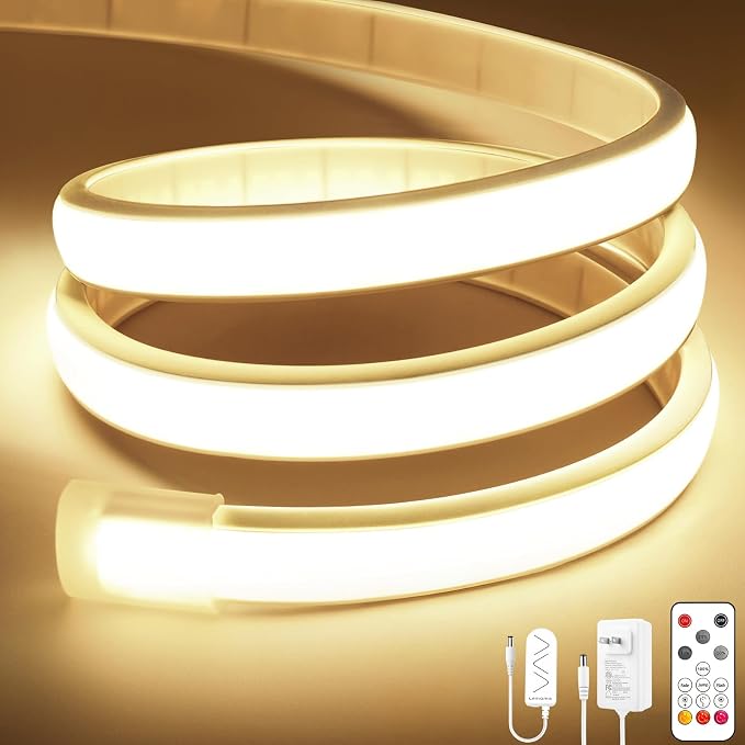 Lamomo COB LED Strip Lights, 9.84Ft Natural White Dimmable Self-Adhesive Led by Lamomo
