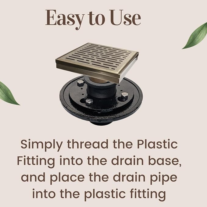 Shower Drain Gasket Plastic Threaded Fitting Seal Adapter - Image 5