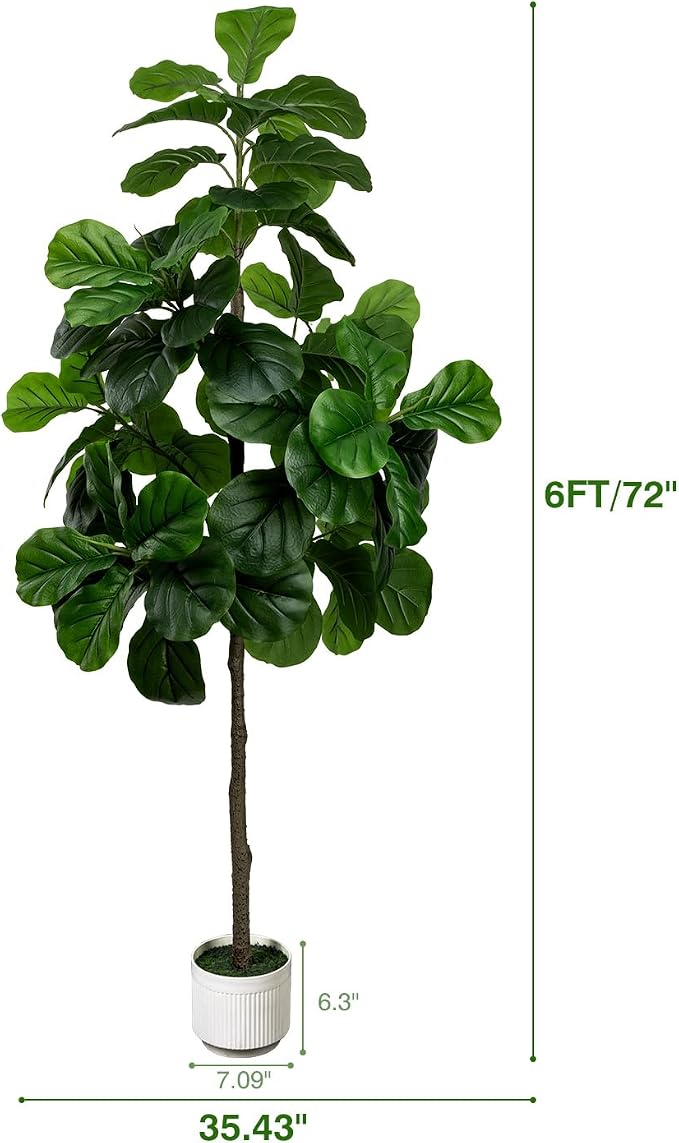 Artificial Fiddle Leaf Fig Tree 6FT - Image 2