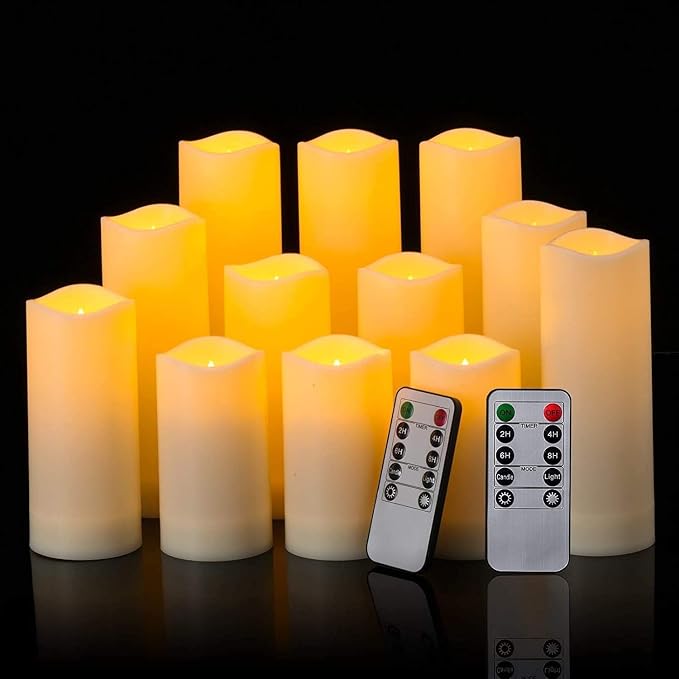 Flameless Candles with Remote Control Waterproof Outdoors & Indoors, Battery - Image 5