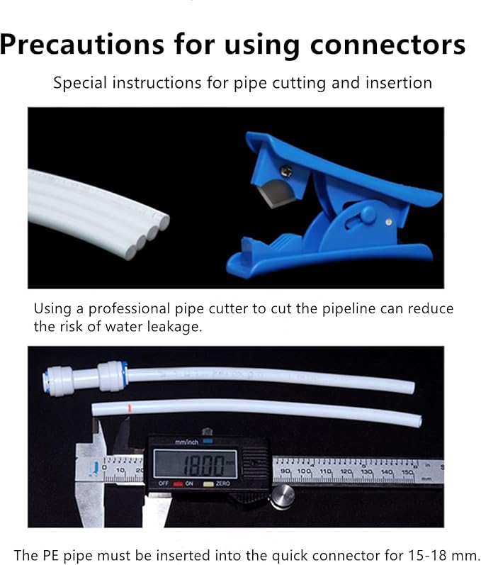 3/8 inch Tee Connector Push to Connect Fittings Plastic Quick Fitting - Image 4