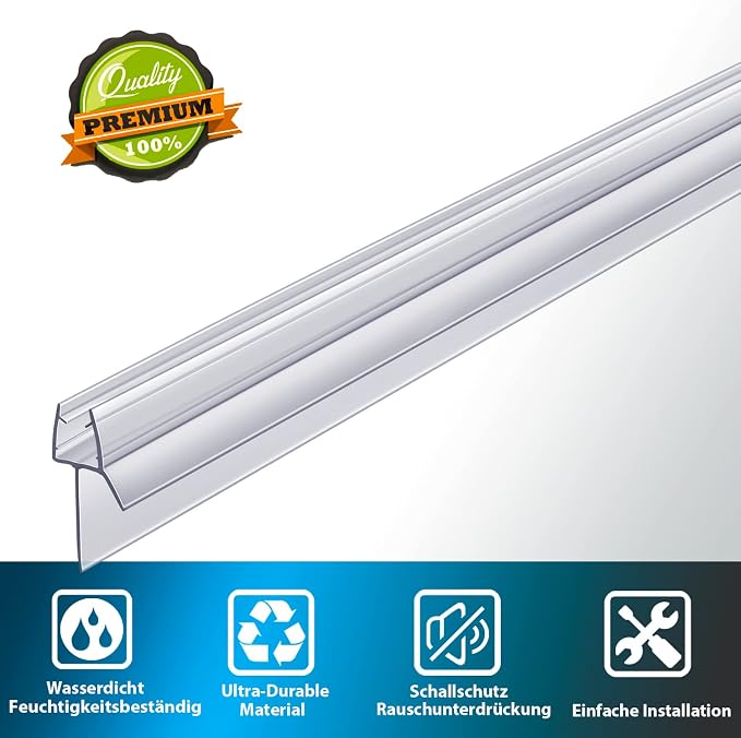 2-Pack Butecare Frameless Shower Door Bottom Seal - Image 2