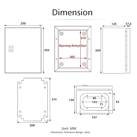 QILIPSU Metal Electrical Box IP65 Waterproof Steel Project Enclosure Lockable - Image 6