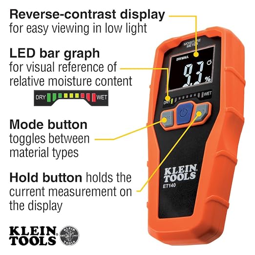 Klein Tools ET140 Pinless Moisture Meter - Image 3